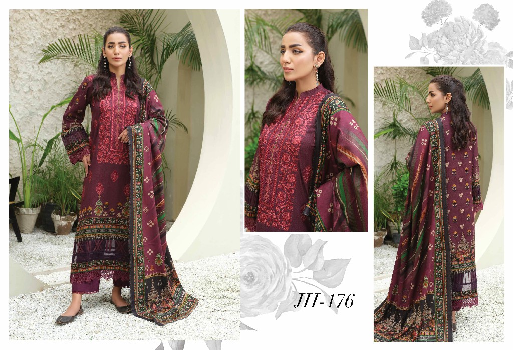 Johra Anmol Embroidered Printed Winter Collection With Printed Shawl
