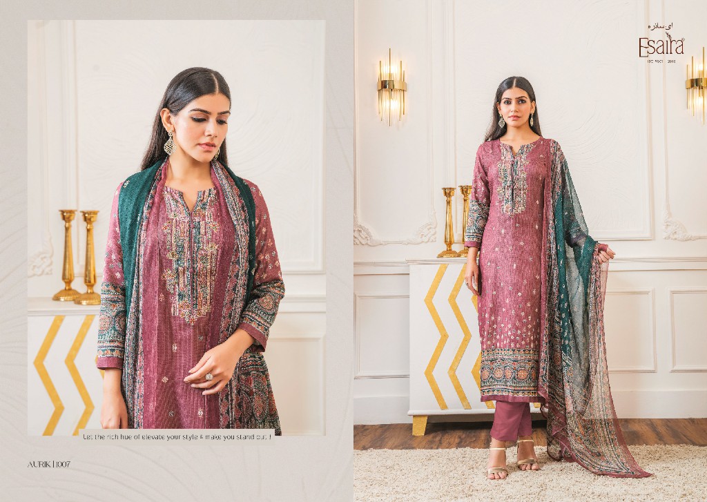 Esaira Aurik Wholesale Digital Printed Pashmina Winter Salwar Suits