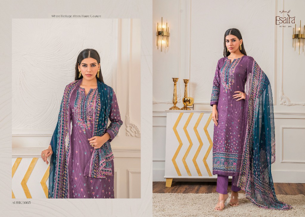 Esaira Aurik Wholesale Digital Printed Pashmina Winter Salwar Suits