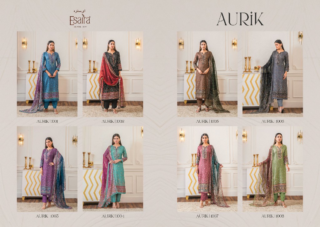 Esaira Aurik Wholesale Digital Printed Pashmina Winter Salwar Suits