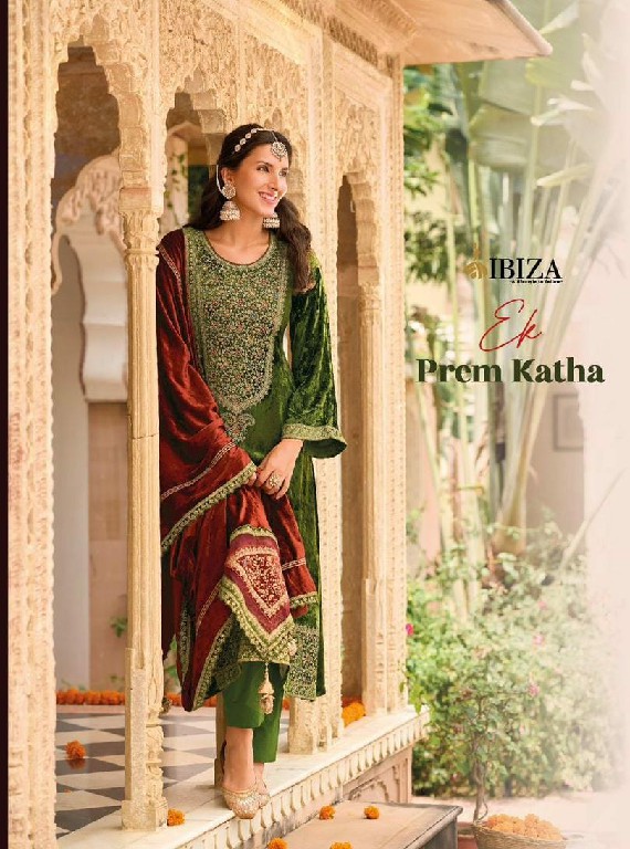 Ibiza Ek Prem Katha Wholesale Pure Viscose Velvet With Embroidery Work Winter Suits