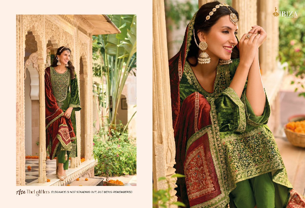 Ibiza Ek Prem Katha Wholesale Pure Viscose Velvet With Embroidery Work Winter Suits