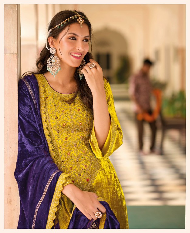 Ibiza Ek Prem Katha Wholesale Pure Viscose Velvet With Embroidery Work Winter Suits