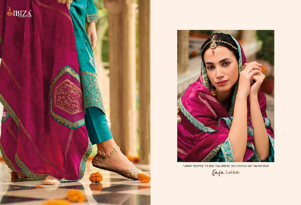 Ibiza Ek Prem Katha Wholesale Pure Viscose Velvet With Embroidery Work Winter Suits