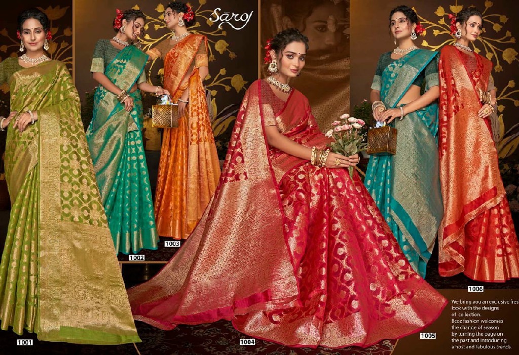 Saroj Maa Vaibhav Organza Vol-6 Wholesale Soft Organza Rich Pallu Sarees