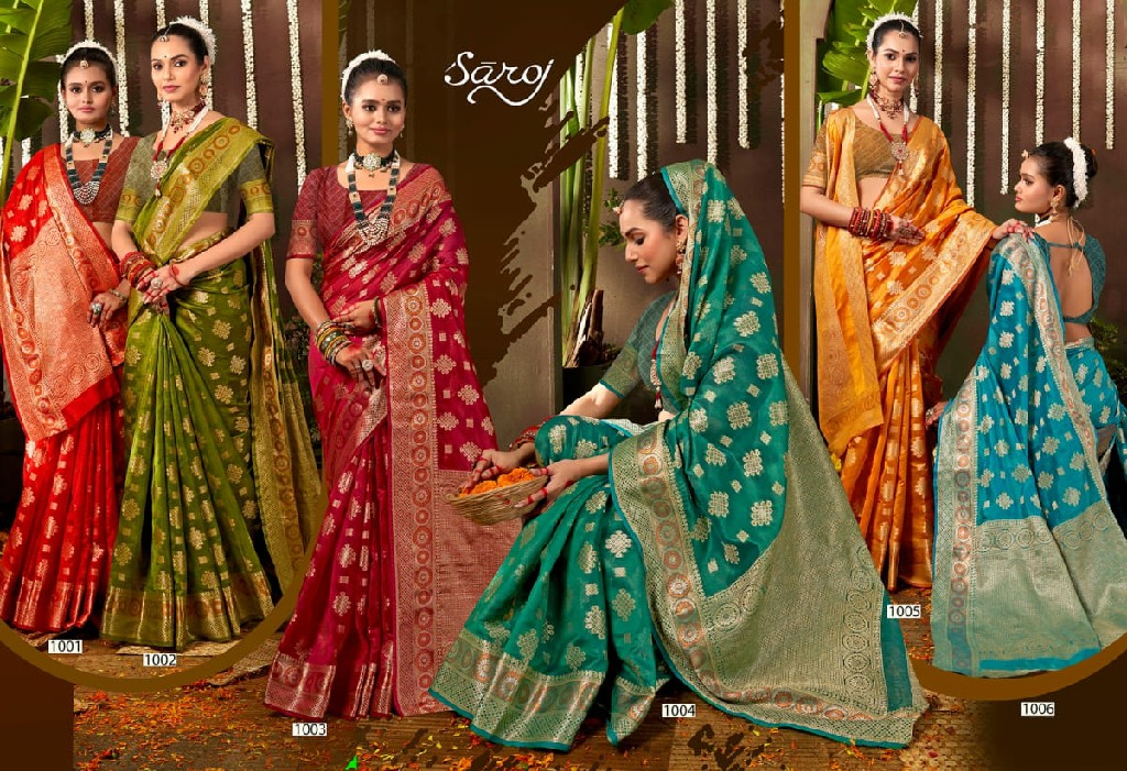 Saroj Maa Vaibhav Organza Vol-11 Wholesale Soft Organza Rich Pallu Sarees