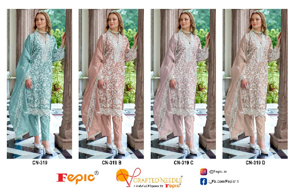 Fepic Crafted Needle CN-319 Wholesale Readymade Indian Pakistani Suits