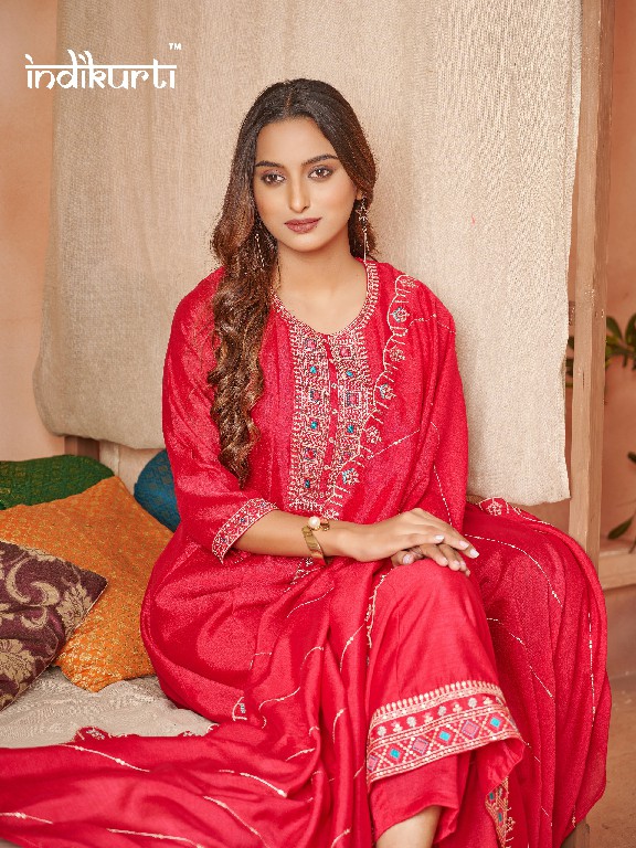 Indikurti Zoya Wholesale Anarkali Ghera Kurti With Pant And Dupatta