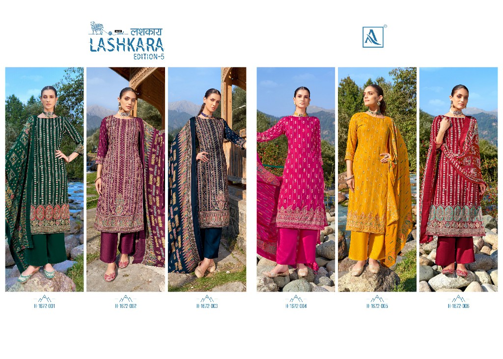 Alok Lashkara Vol-5 Wholesale Viscose Finest Pashmina Winter Dress Material