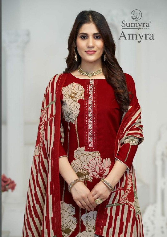 Radhika Sumyra Amyra Wholesale Pure Pashmina Neck Embroidery Winter Suits
