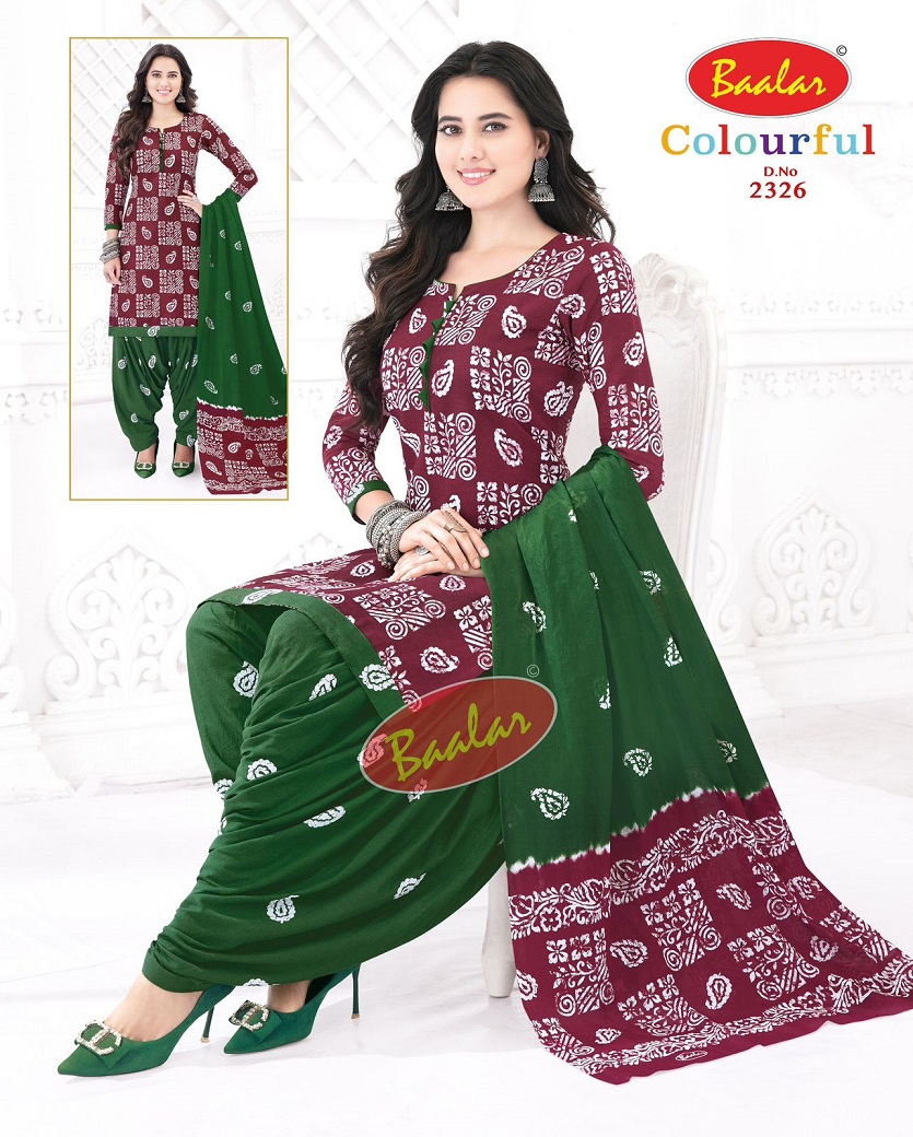 Baalar Colourful Vol-23 Wholesale Cotton Printed Patiyala Dress Material