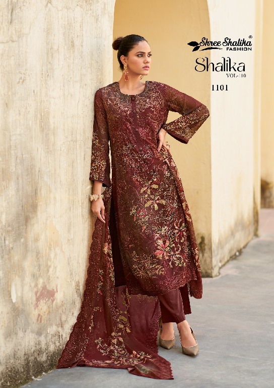 Shree Shalika Shalika Vol-110 Wholesale Pure Georgette Straight Salwar Suits