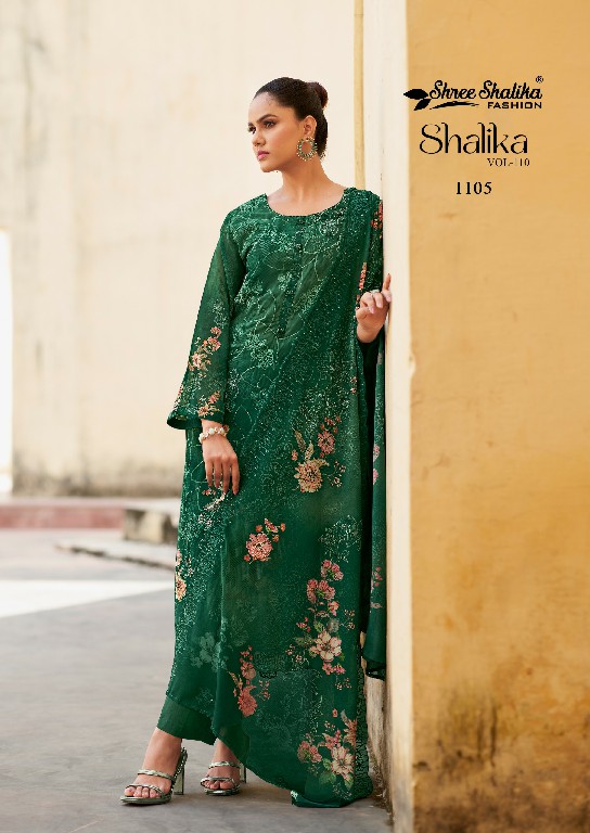 Shree Shalika Shalika Vol-110 Wholesale Pure Georgette Straight Salwar Suits