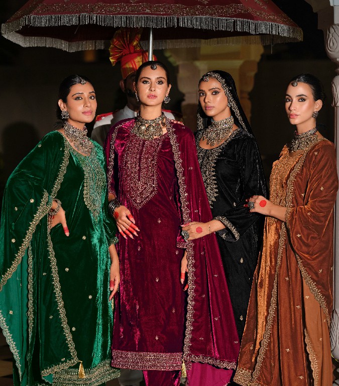 Kilory Rasm Wholesale Premium Velvet With Coding Work Winter Suits