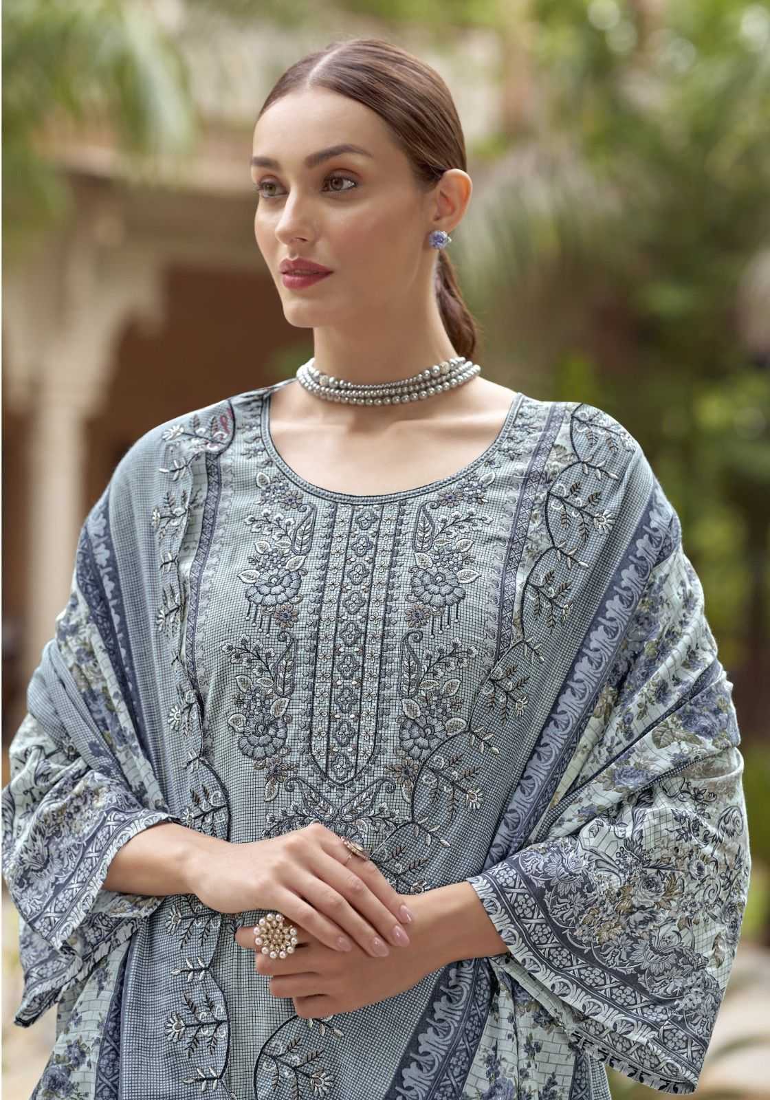 bin saeed vol 6 by alok suits cotton pakistani embroidery 3pcs dress