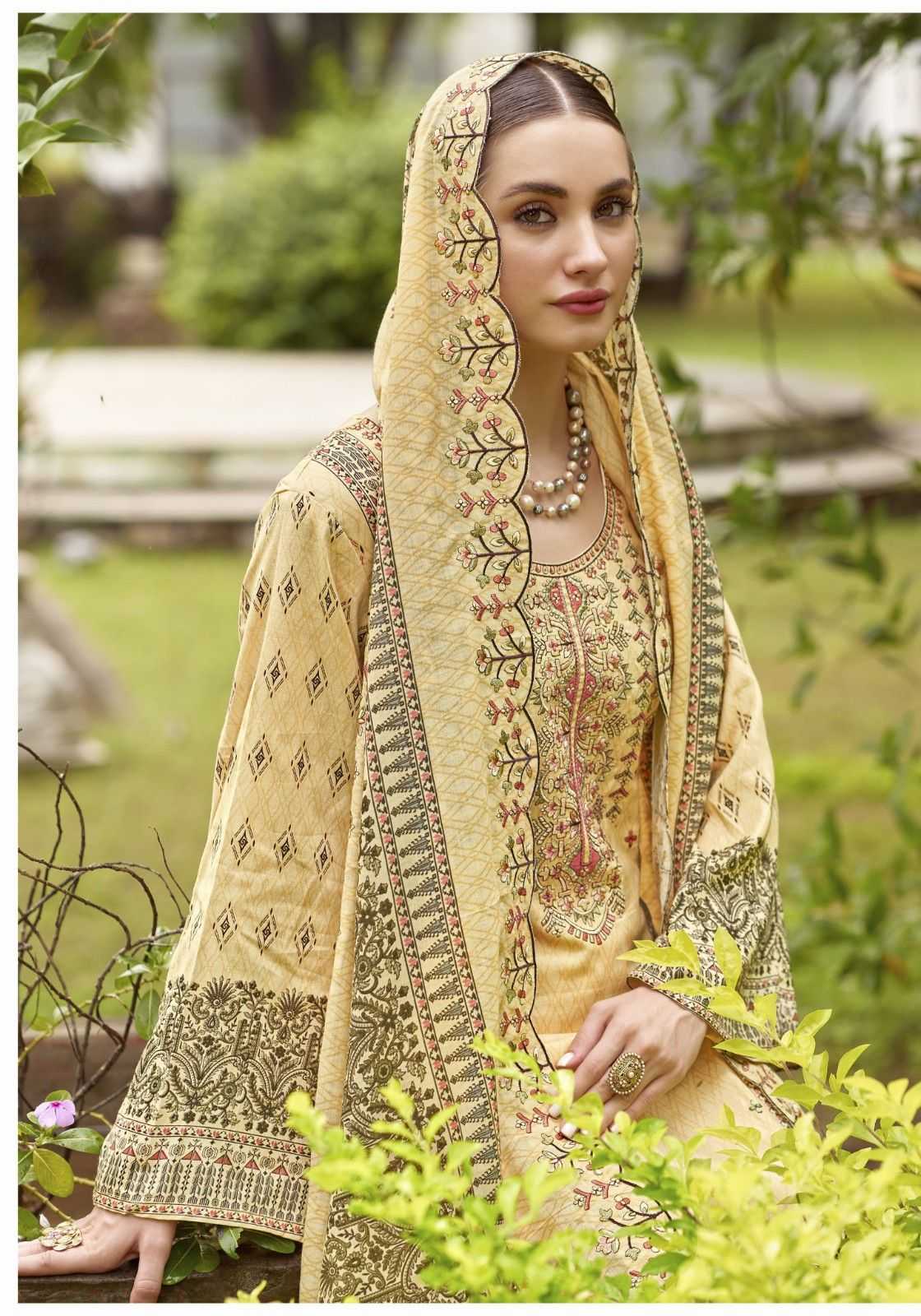 bin saeed vol 6 by alok suits cotton pakistani embroidery 3pcs dress