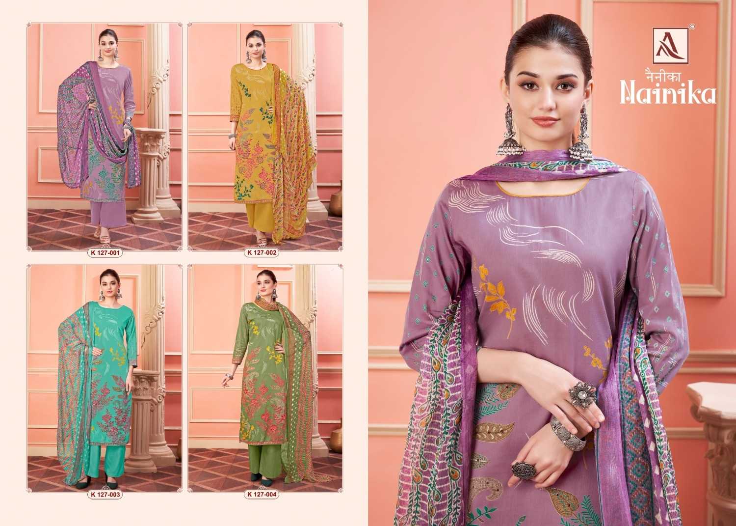 alok suits nainika discharge printed zam unstitch suits