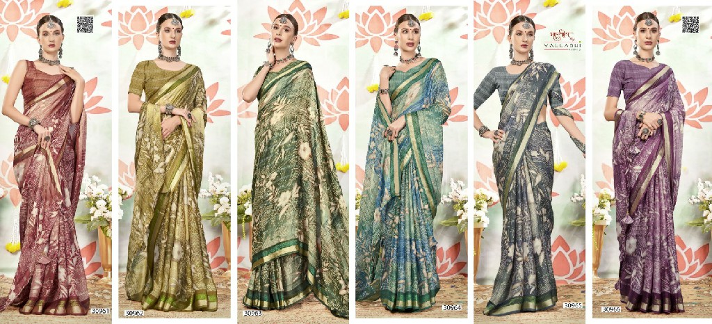 Vallabhi Brinda Vol-8 Wholesale Georgette Fabrics Ethnic Sarees