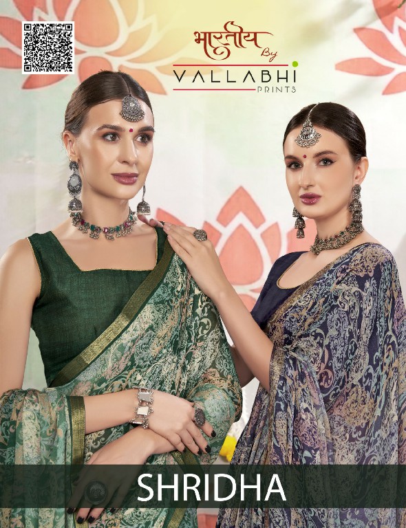 Vallabhi Shridha Wholesale Georgette Fabrics Ethnic Sarees