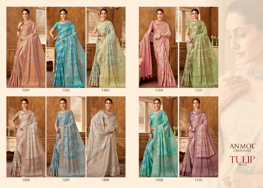 Anmol Tulip XIII Vol-13 Wholesale Function Wear Indian Sarees