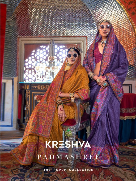 Kreshva Padmashree Wholesale Pure Silk With Glory Finish Sarees