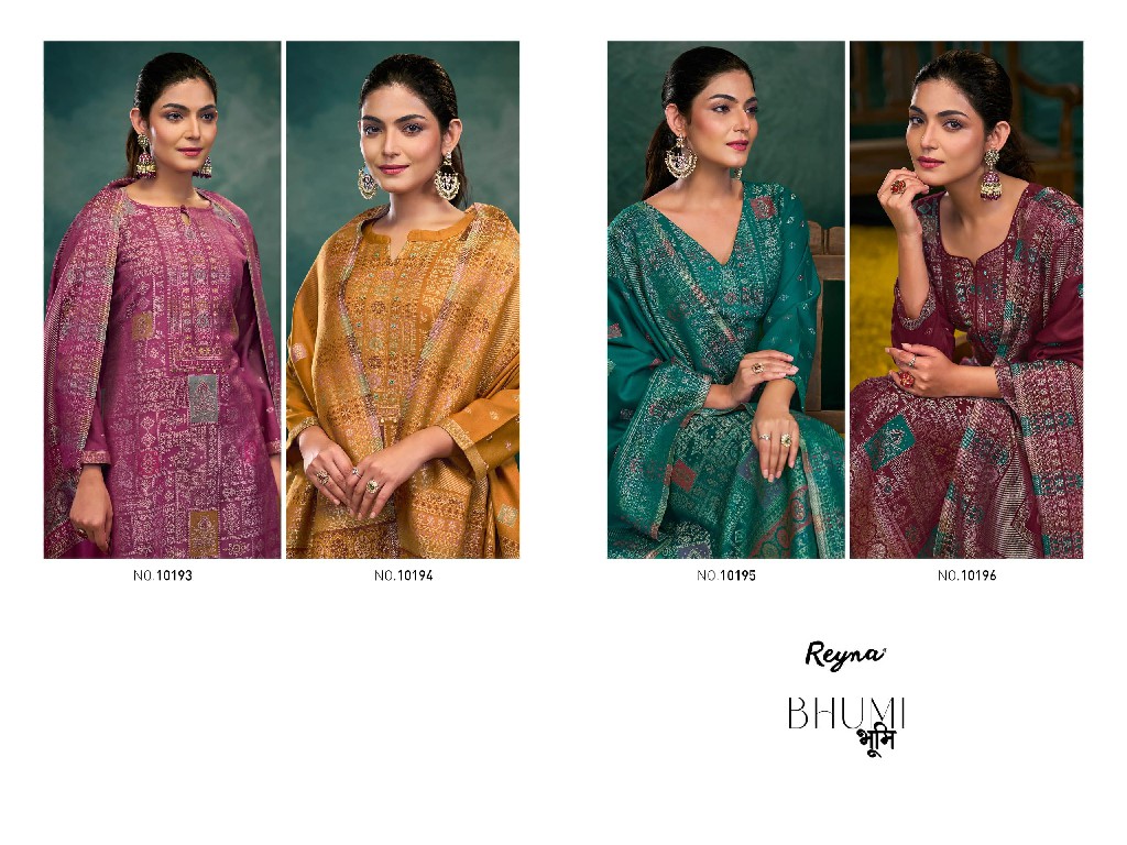 Reyna Bhumi Wholesale Pure Pashmina With Handwork Winter Suits