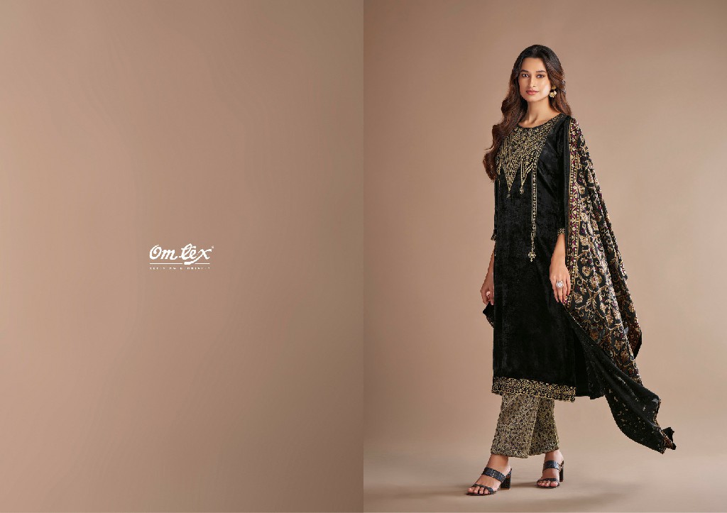 Omtex Ritha Vol-14 Wholesale Pure Viscose Velvet With Embroidery Winter Suits