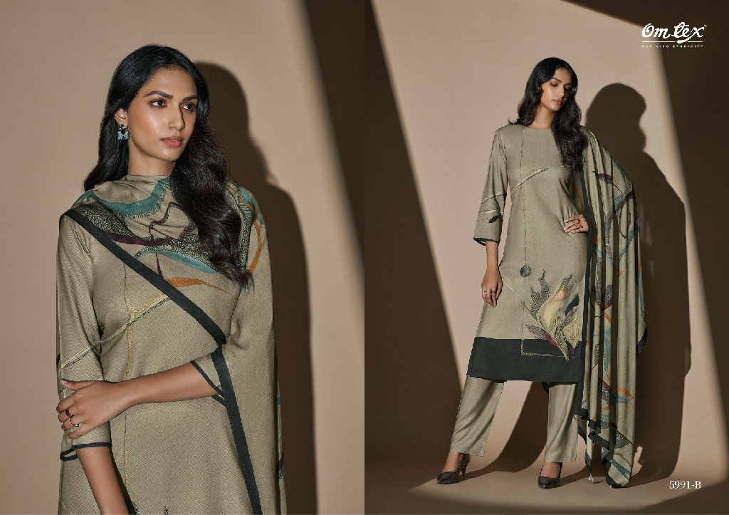 Omtex Livia Wholesale Pure Pashmina With Handwork Winter Suits