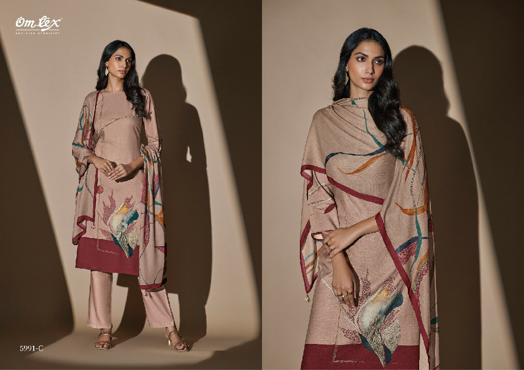 Omtex Livia Wholesale Pure Pashmina With Handwork Winter Suits