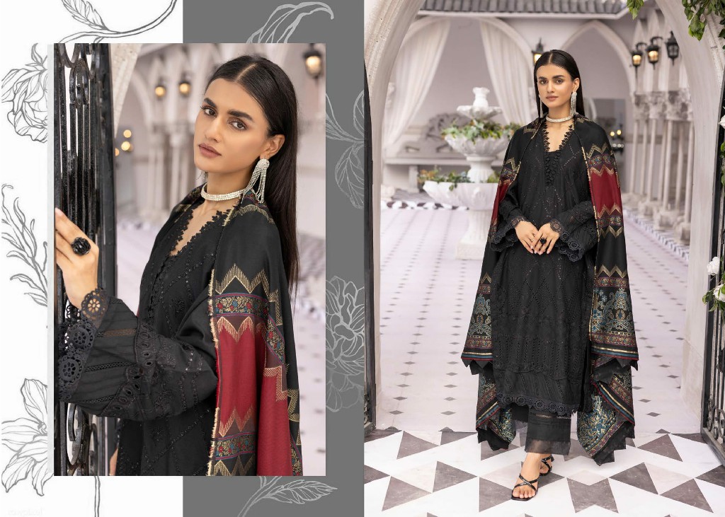 Aalaya Rangoli Vol-1 Premium Embroidered Dhanak Shirt With Fancy Tik Tok Pakistani Suits