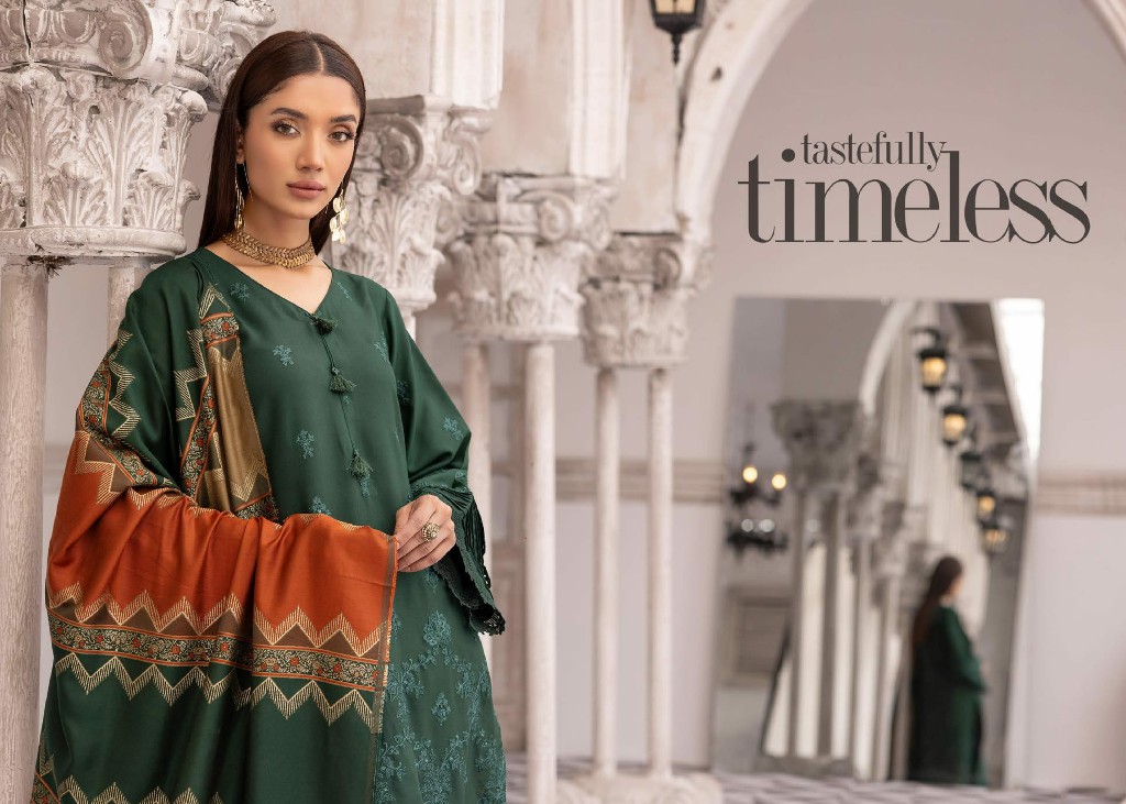 Aalaya Rangoli Vol-1 Premium Embroidered Dhanak Shirt With Fancy Tik Tok Pakistani Suits
