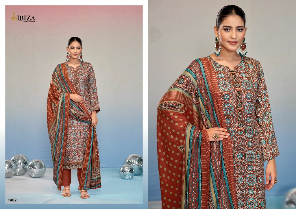 Ibiza Aaliza Wholesale Viscose Pashmina With Embroidery Work Winter Suits