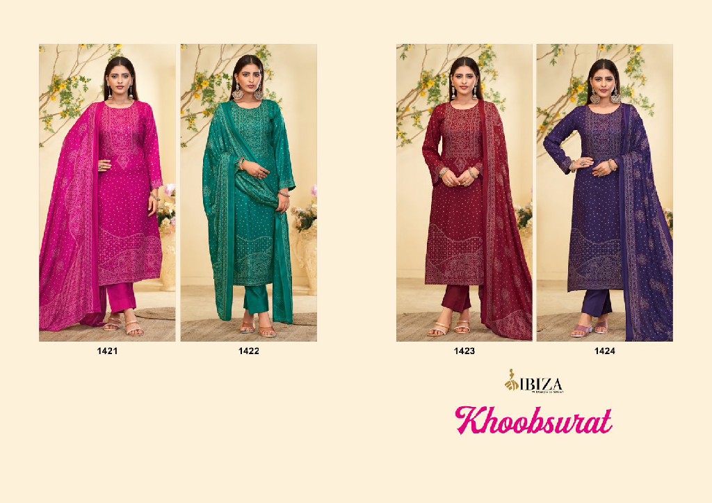 Ibiza Khoobsurat Wholesale Viscose Pashmina With Handwork Winter Suits