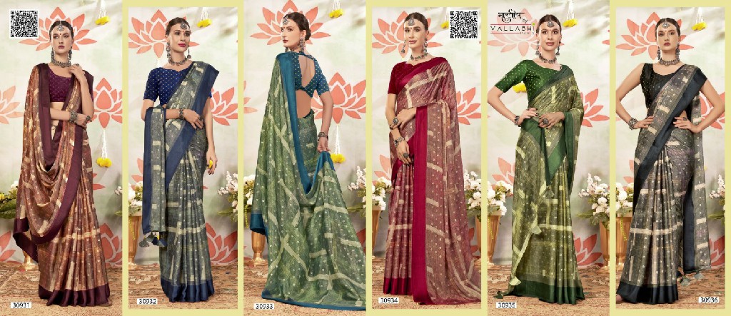 Vallabhi Liliana Vol-4 Wholesale Brasso Fabrics Print Sarees