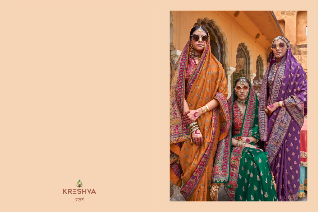 Kreshva Padmakamal Wholesale Luxury Print With Glory Finish Festive Sarees