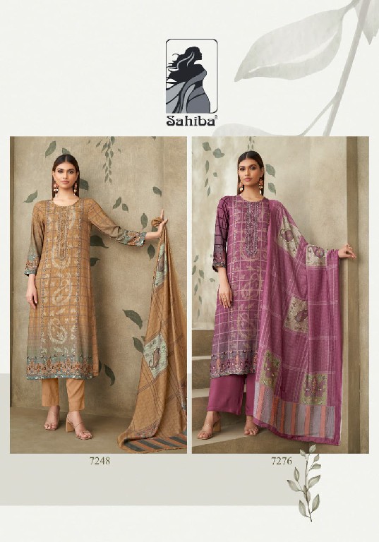 Sahiba Dhiti Wholesale Staple Twill With Hand Work Winter Suits