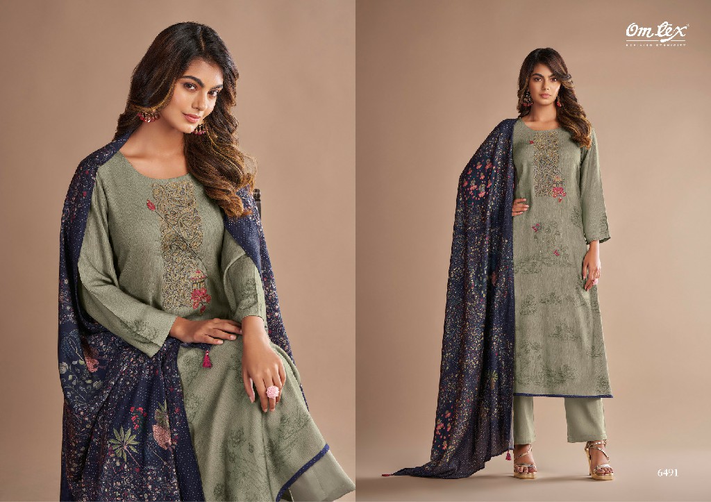 Omtex Rabia Wholesale Pure Pashmina With Hand Work Winter Suits