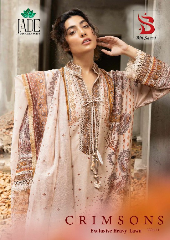 Jade Crimson Exclusive Heavy Lawn Vol-11 Wholesale Printed Dress Material