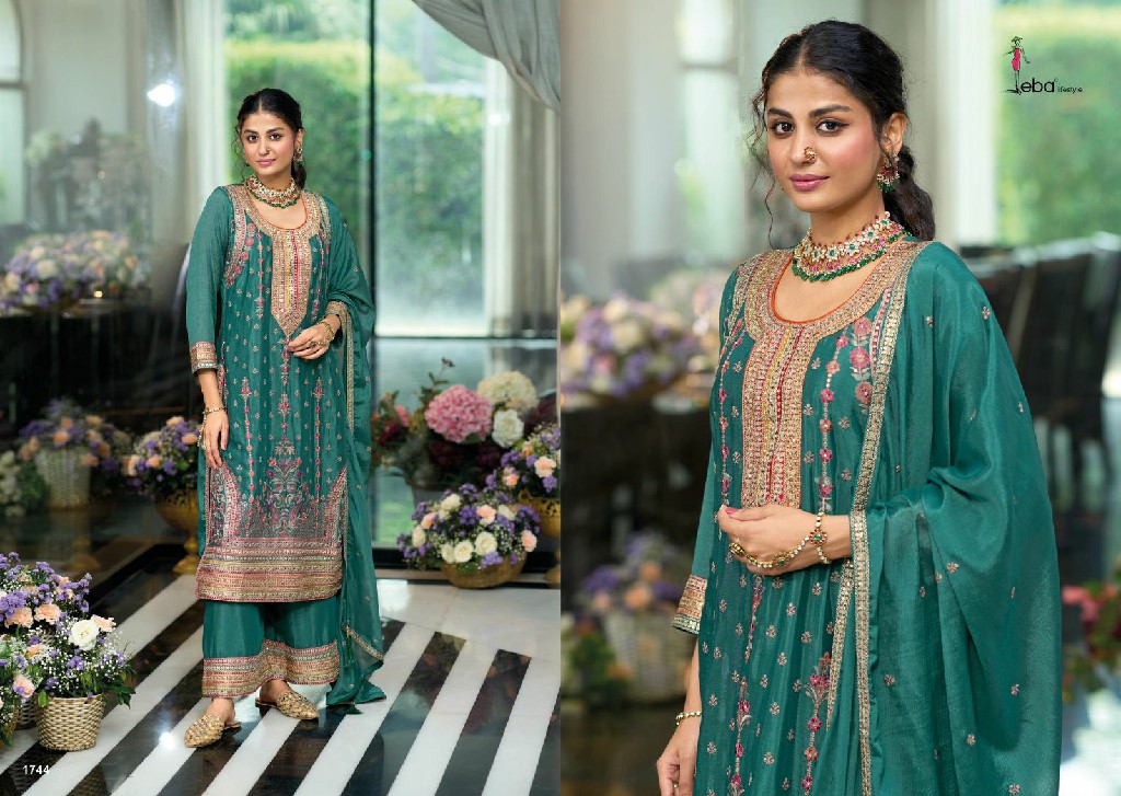 Eba Lifestyle Ruby Vol-2 Wholesale Heavy Chinon Fabrics Readymade Suits