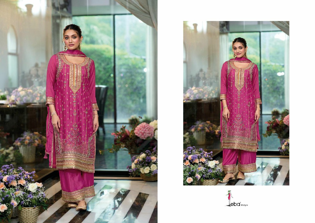 Eba Lifestyle Ruby Vol-2 Wholesale Heavy Chinon Fabrics Readymade Suits