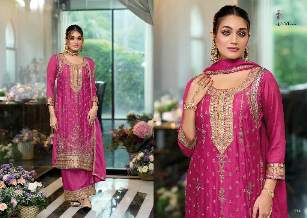 Eba Lifestyle Ruby Vol-2 Wholesale Heavy Chinon Fabrics Readymade Suits