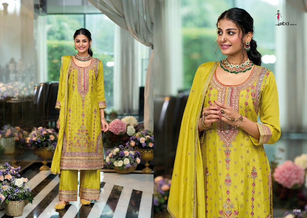 Eba Lifestyle Ruby Vol-2 Wholesale Heavy Chinon Fabrics Readymade Suits