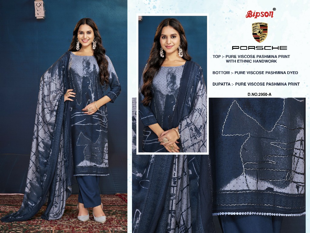 bipson prints porsche 2950 pashmina unique printed salwar suits