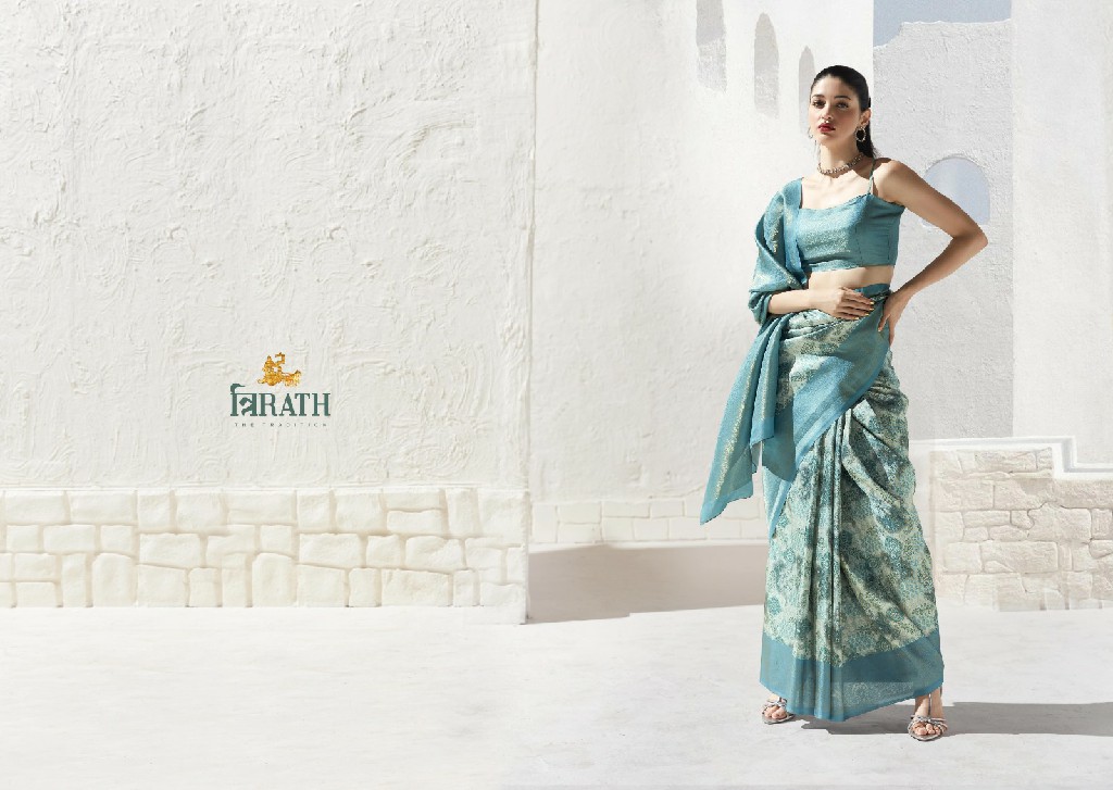 Trirath Satvik Vol-2 Wholesale Art Silk With Digital Printed Zari Border Sarees