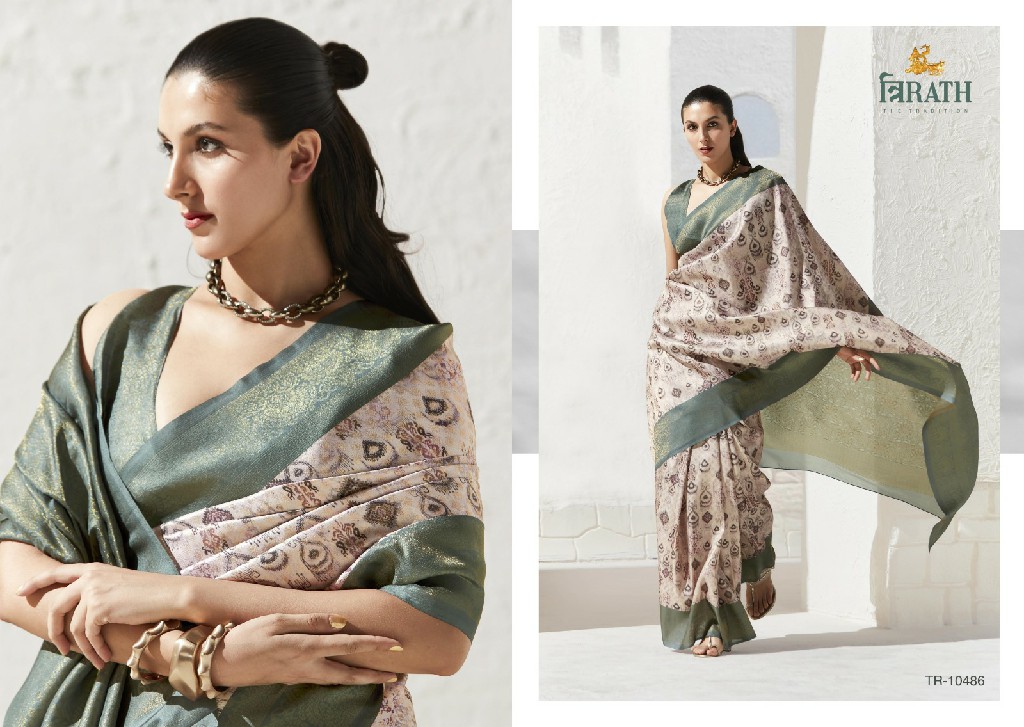 Trirath Satvik Vol-2 Wholesale Art Silk With Digital Printed Zari Border Sarees