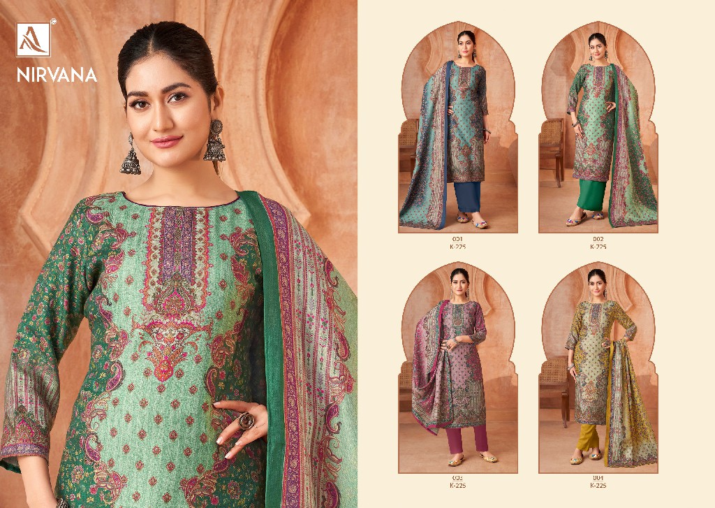 Alok Nirvana Wholesale Viscose Winter Digital Print With Diamond Work Winter Suits