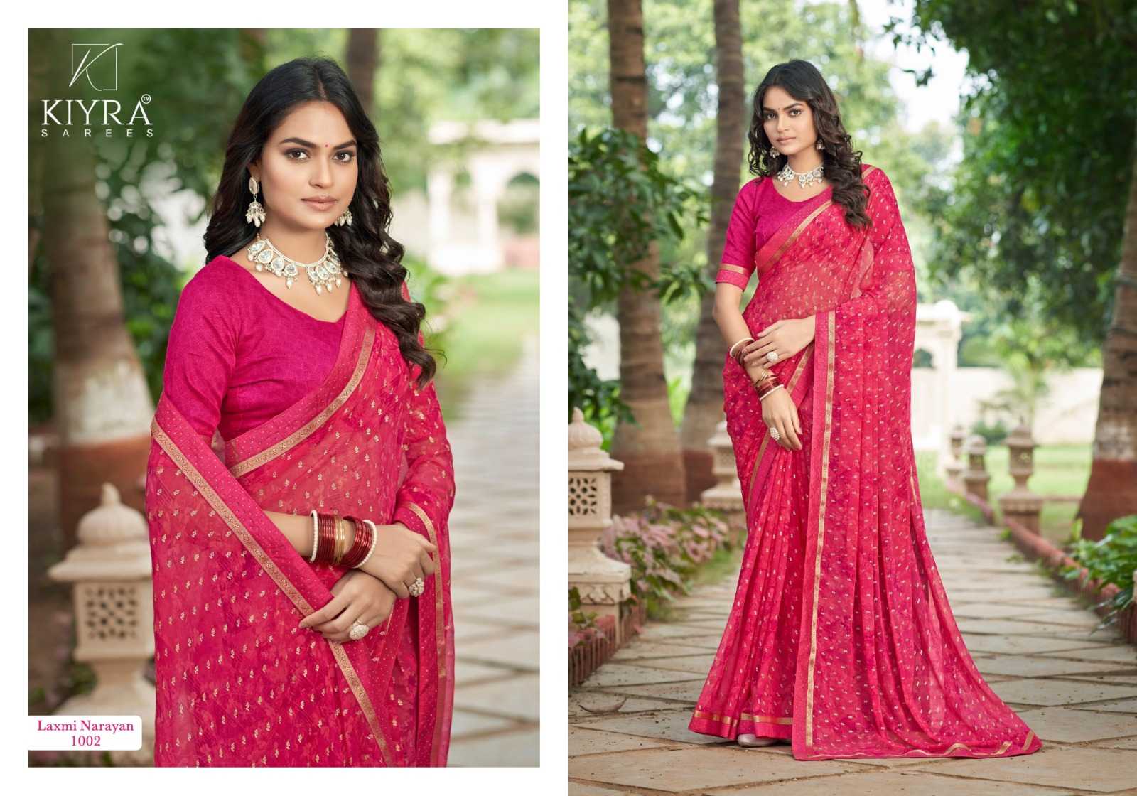 laxmi narayan by kiyra major georgette stylish saree online