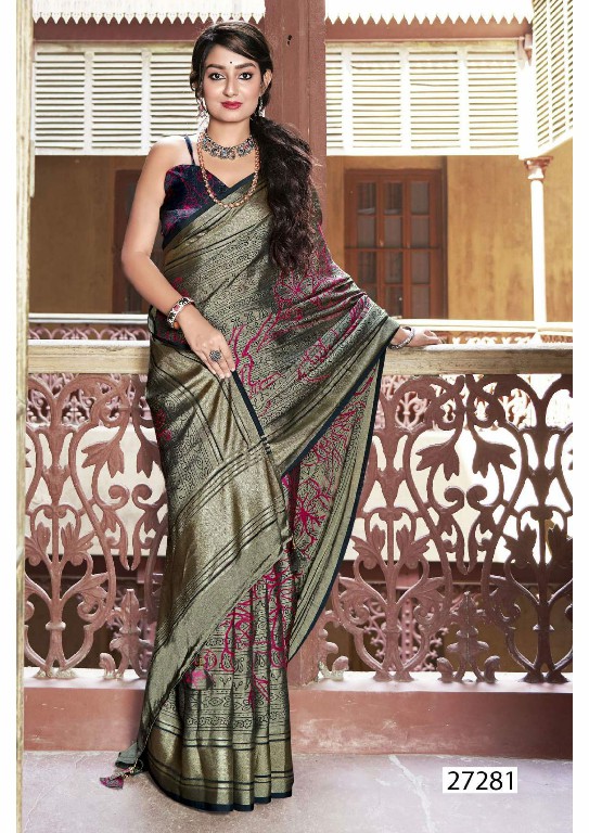 Vallabhi Blessings Vol-3 Wholesale Brasso Floral Printed Indian Sarees