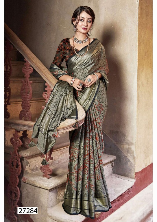 Vallabhi Blessings Vol-3 Wholesale Brasso Floral Printed Indian Sarees