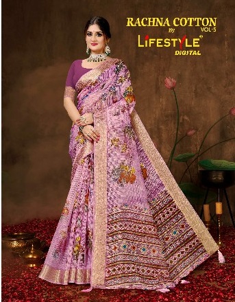 Lifestyle Rachna Cotton Vol-5 Wholesale Indian Ethnic Sarees